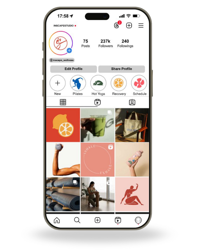 Instagram Profile Phone Mockup